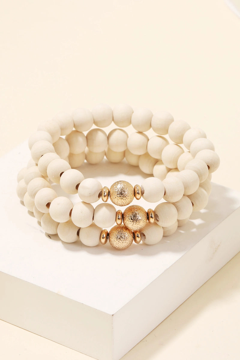Cream Beaded Bracelet Jewelry
