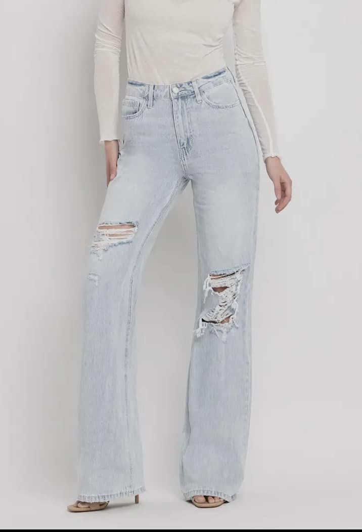 Vintage High Rise Flare Jeans