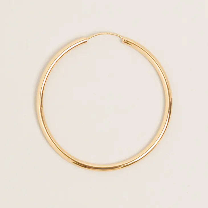 Endless Hoop Gold Earrings Jewelry