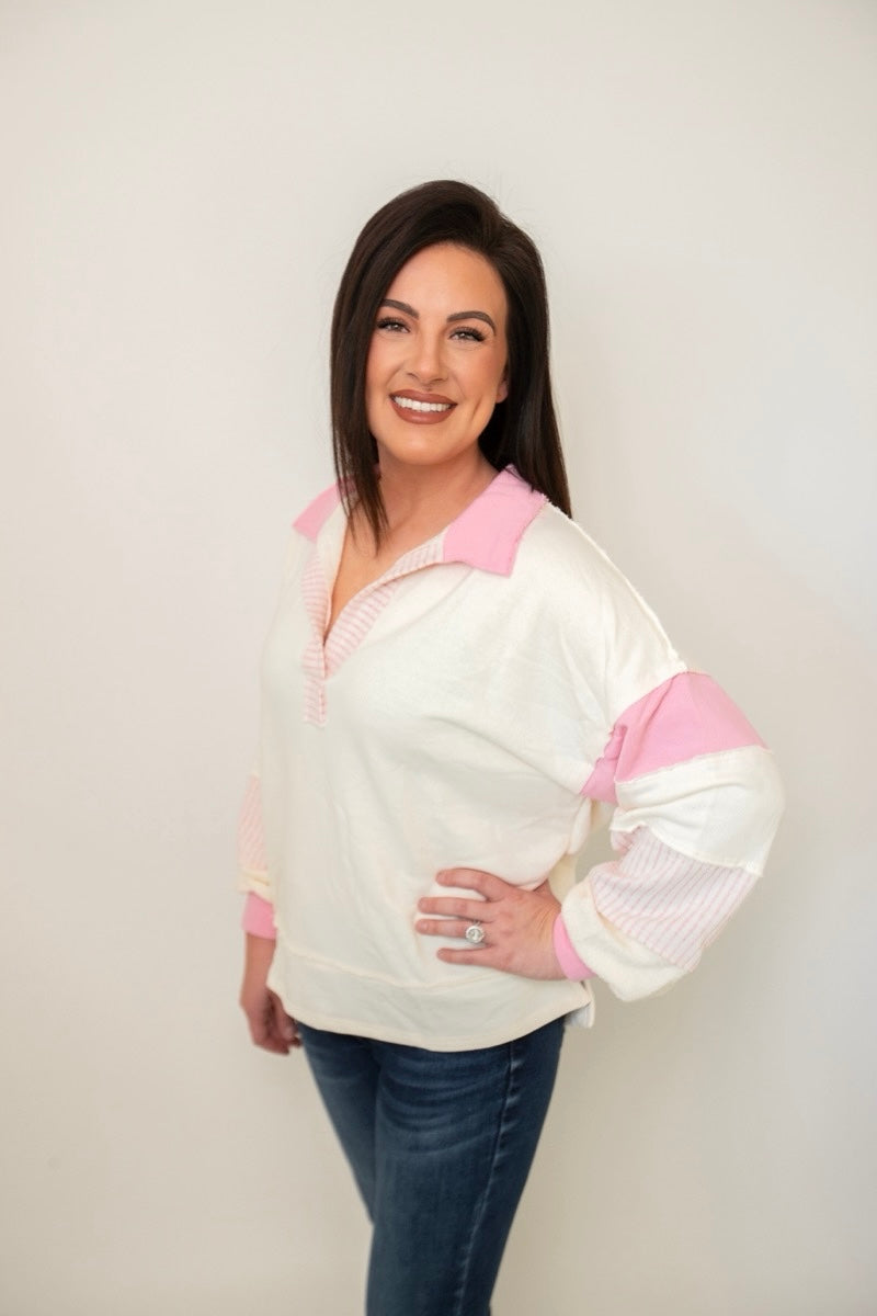 Ashley Pullover in Pink