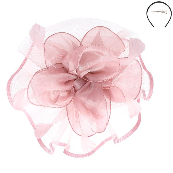 Dusty Rose Mesh Fascinator