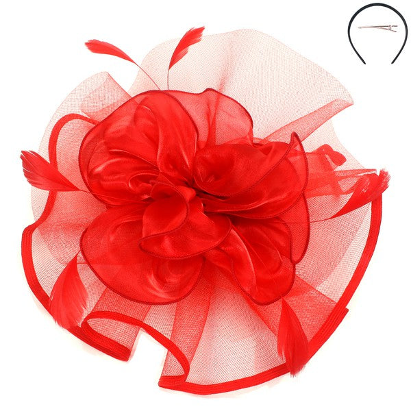 Red Fascinator