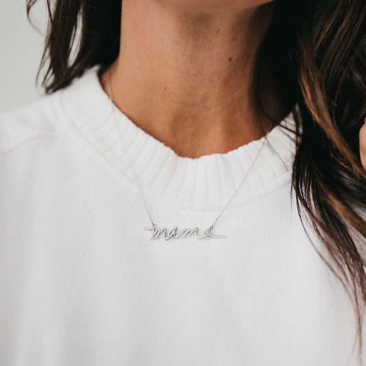 Silver MAMA Necklace Jewelry
