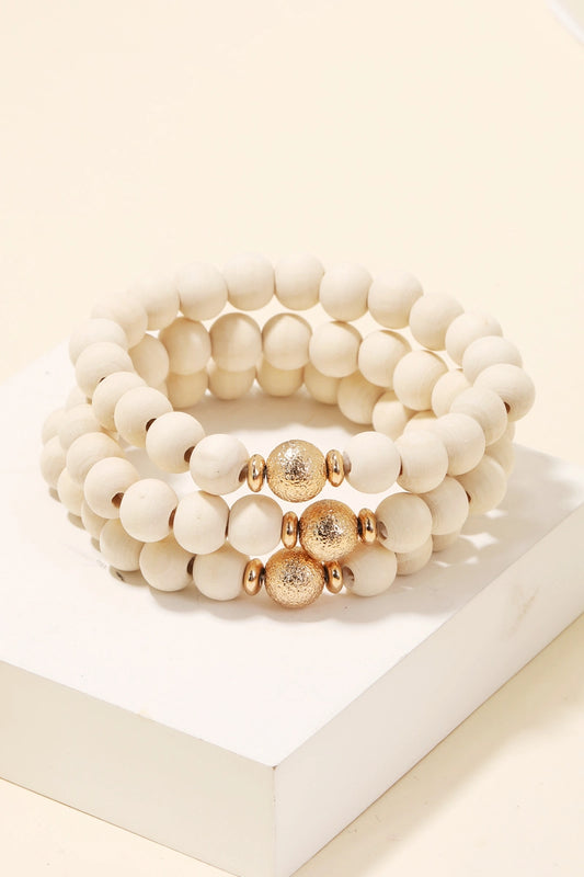Cream Beaded Bracelet Jewelry