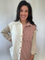 Color Block Button Down Top/Shacket