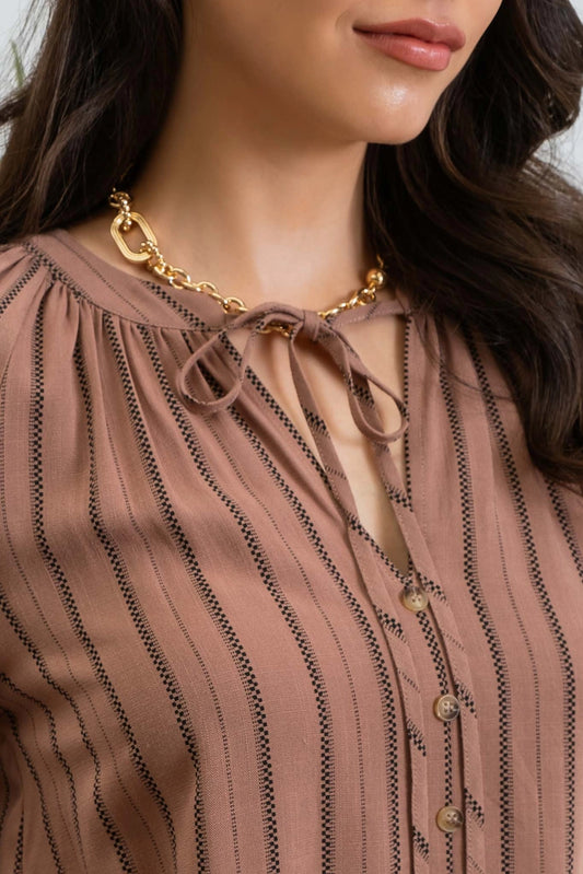 Striped Peasant Top