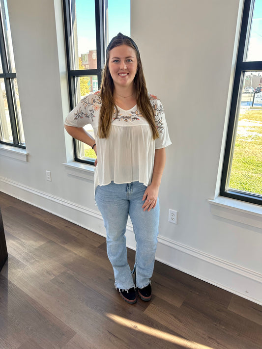 Bella Floral Embroidered Top