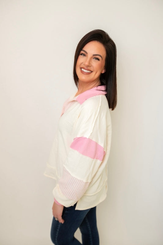 Ashley Pullover in Pink