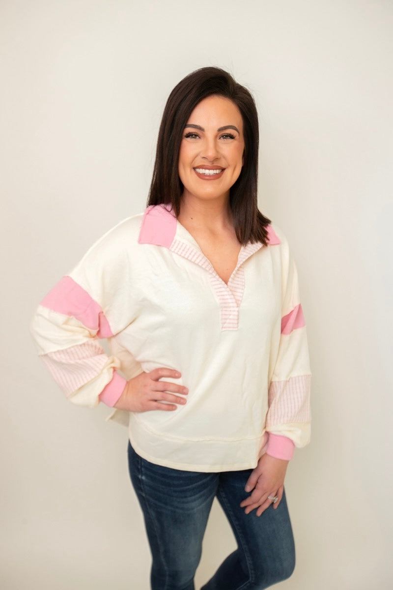 Ashley Pullover in Pink