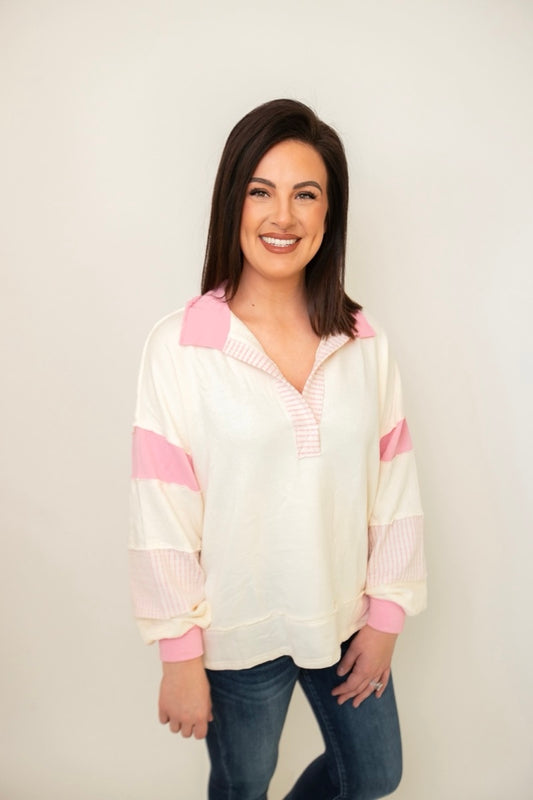 Ashley Pullover in Pink