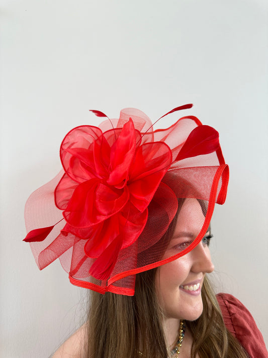 Red Fascinator