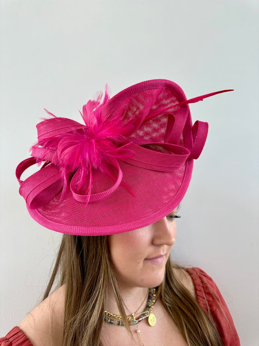 Fushia Fascinator