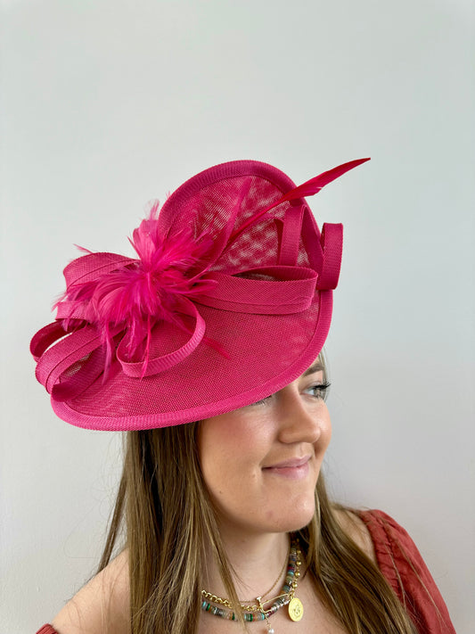 Fushia Fascinator