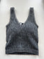Charcoal Ribbed Tank Top