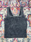 Charcoal Ribbed Tank Top