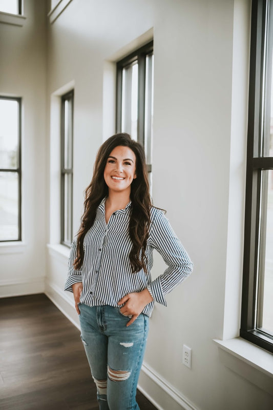 Blue Collar Stripe Long Sleeve
