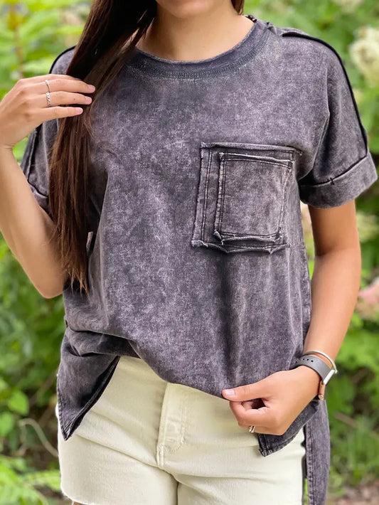 Mineral Wash Pocket Tee