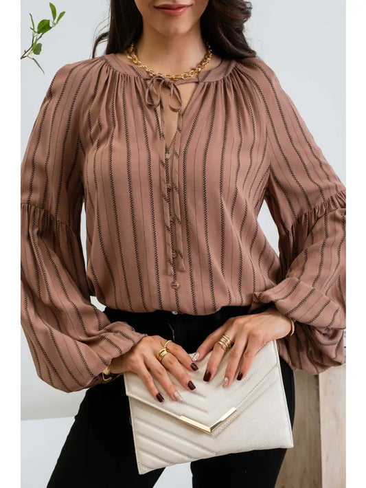 Striped Peasant Top