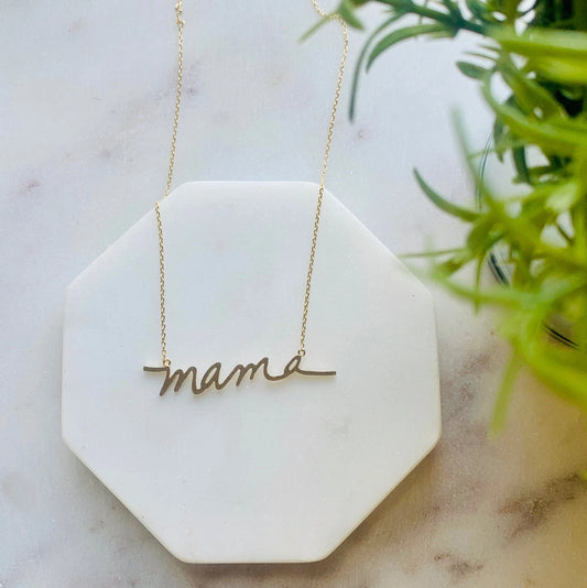 Gold MAMA Necklace Jewelry