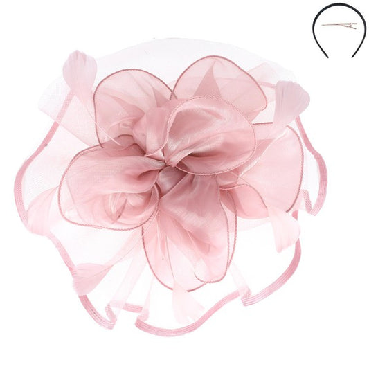 Dusty Rose Mesh Fascinator