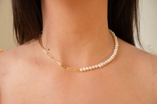 Pearl Adjustable Chain Necklace